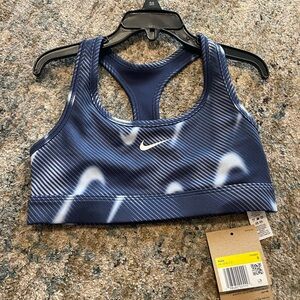 Nike kids Navy Blue Printed Sports Bra
